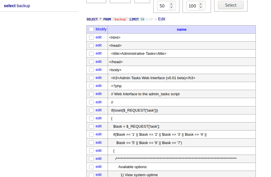 admin_tasks.php in SQL table