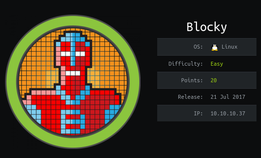HackTheBox - Blocky image