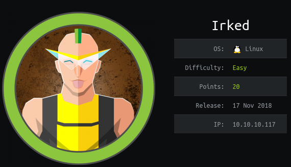 HackTheBox - Irked image