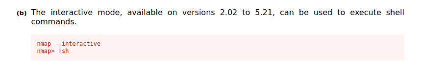 nmap interactive shell