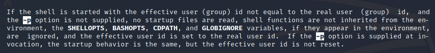 bash -p option